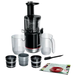 BOSCH VitaExtract 150 Watt 2 Jars Slow Juicer (55 RPM, GentleSqueezing Technology, Black)-image-41