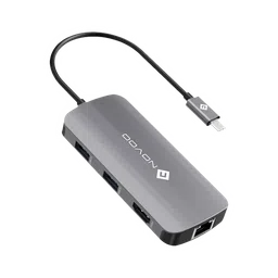 NOVOO 7-in-1 USB 3.0 Type C to USB 2.0 Type C, USB 2.0 Type A, USB 3.0 Type A, HDMI, LAN Port USB Hub (Pass-Through Charging, Dark Grey)-16