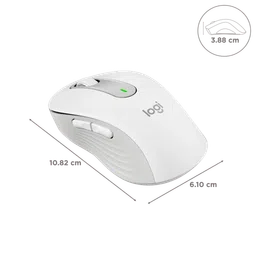 logitech Signature M650 Wireless Optical Performance Mouse with Customizable Buttons (4000 DPI Adjustable, Multi Device Connectivity, Off White) image 3