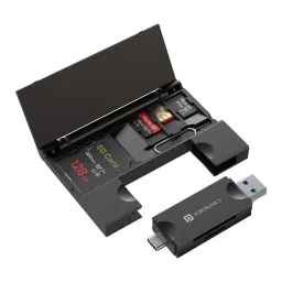 Portronics Mport 30 Plus USB hub and card reader with built-in storage online at best price image 1