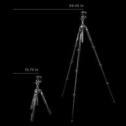 Manfrotto Befree-Advanced 151cm Adjustable Tripod for Camera (360 Degree Panoramic Rotation, Black) image 3