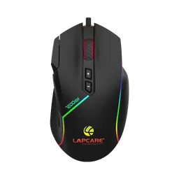 LAPCARE Champ LGM-108 Wired Optical Gaming Mouse (7200 DPI, Ergonomic Design, Black)-13