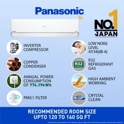 Panasonic EU 7 in 1 Convertible 1.5 Ton 5 Star Inverter Split Smart AC with AI Mode (Copper Condenser, CS/CU-EU18AKY5XFM) image 5