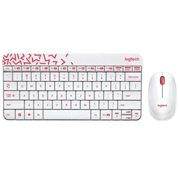 logitech MK240 Wireless Keyboard & Mouse Combo (1000 DPI, Spill Resistant, White/Vivid Red)-23