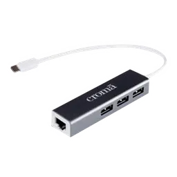 Croma USB 3.0 Type C to USB 3.0 Type A, LAN Port USB Hub (Up to 100 Mbps Speed, Black) image 3