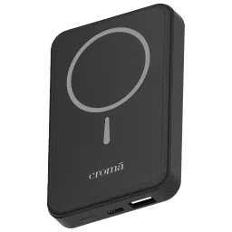 Croma 10000 mAh 22.5W Fast Charging Magnetic Wireless Power Bank (1 Type A & 1 Type C Ports, Metal Casing, Multi Layer Protection, Black)-picture-5
