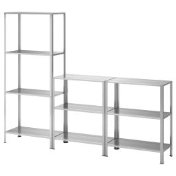 ikea hyllis Shelving unit in/outdoor, 180x27x74-140 cm-picture-43