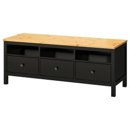 ikea hemnes TV bench, black-brown/light brown, 148x47x57 cm-picture-27
