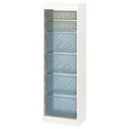 ikea trofast Storage combination with boxes, white light green-grey/grey-blue, 46x30x145 cm-picture-30