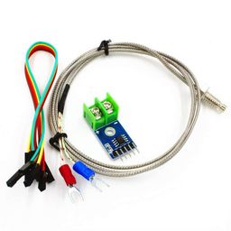 DC 3-5V MAX6675 Module + K Type Thermocouple Temperature Sensor Thermocouple Sensor Set M6 Screw and Jumper Wire F to F 5pcs image 1