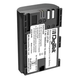 DigiTek LP-E6 New 1800 mAh Li-ion Rechargeable Battery for EOS 5D Mark IV, 5Ds, 5DS R, 6D and 6D Mark II-12
