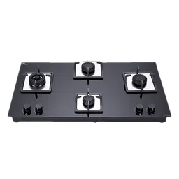 Elica Flexi Swirl 4B 91 MT NX Glass Top 4 Burner Automatic Electric Hob (Round Metallic Knob, Black)-63