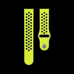 Noise Sports Edition Silicone Sport Strap for Noise ColorFit & NoiseFit (22mm) (Lightweight & Rugged, Yellow/Silver) image 3