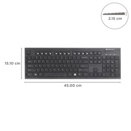 ZEBRONICS ZEB-DLK01 Wired Keyboard with Number Pad (UV Coated Keys, Black) image 3