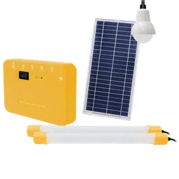 Agni Solar Home Lighting Kit 5 8 Watts Solar LED Bulb & Tube Light (Poly Crystalline Solar Panel, AG-501, Yellow)-16