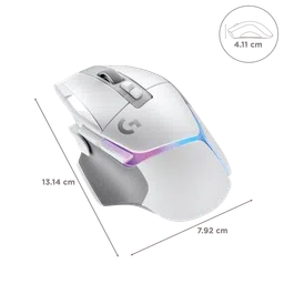 logitech G502 X Plus Rechargeable Wireless Optical Gaming Mouse (25600 DPI(Adjustable), Dual-Mode Scroll Wheel, White) image 3