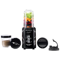 WONDERCHEF Nutri Blend 500 Watt 2 Jars Mixer Grinder (22000 RPM, Copper Motor, Black)-4