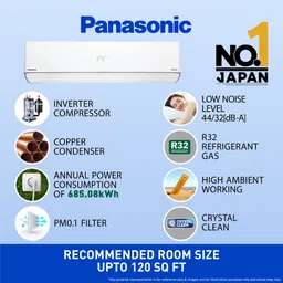 Panasonic EU 7 in 1 Convertible 1 Ton 3 Star Inverter Split AC with Anti Dust FIlter (2024 Model, Copper Condenser, CS/CU-EU12AKY3F) image 5