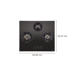 Elica CLASSIC FB MFC 3B 60 MT FFD 3 Burner Automatic Hob (Multi Flame Control, Black) image 2