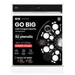 IFB Neptune FX 14 Place Settings Free Standing Dishwasher with 360 Jet wash Triple Arm Spray (No Pre-rinse Required, White)-image-63