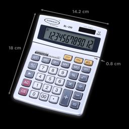 BAMBALIO Basic Calculator (12 Digits-Large Display, BL-200, Silver) image 2