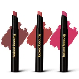 Baked Beauty My Crayon Midnight Kiss Super Matte Lip Cream Crayon Lipsticks - Pack of 3-picture-12
