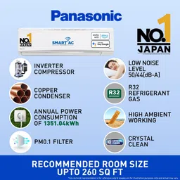 Panasonic QU 7 in 1 Convertible 2.2 Ton 4 Star Inverter Split Smart AC with AI Mode (2024 Model, Copper Condenser, CS/CU-QU26AKYF) image 5