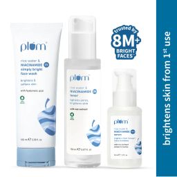 Plum Niacinamide Facewash, Toner & Face Serum Combo Tightens Pore, Fades Blemishes & Hydrates-picture-33