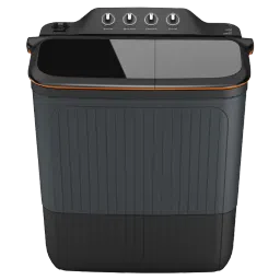 LLOYD 8 kg 5 Star Semi Automatic Washing Machine with 3 Wash Programs (GLWMS80AVGEL, Grey)-picture-1
