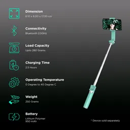 MOZA Nano SE Gimbal for Mobile with Remote (Wireless Dual Control, Green) image 2