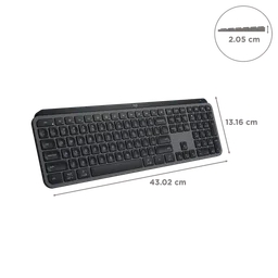 logitech MX KEYS S Rechargeable Bluetooth Wireless Keyboard with Backlit Keys (Fast Fluid Precise Typing, Graphite) image 3