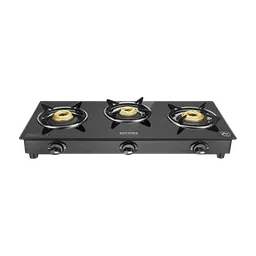 Kutchina Fabio 3B Eco Tempered Glass Top 3 Burner Manual Gas Stove (Stainless Steel Drip Tray, Black)-61