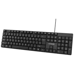 Croma Wired Keyboard with Multimedia Shortcuts (Robust and Compact, Black) image 3