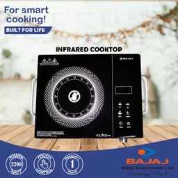BAJAJ IRX 220F Infrared 2200W Induction Cooktop with 3 Preset Menus image 3