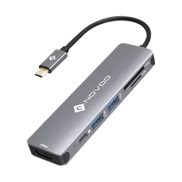 NOVOO 6-in-1 USB 3.0 Type C to USB 3.0 Type A, HDMI, SD Card Slot, TF Card, USB Type C USB Hub (Broad Compatibility, Dark Grey)-18