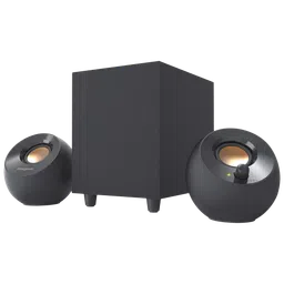 Creative Pebble Plus 16W Multimedia Speaker (45 Degree Elevated Drivers, 2.1 Channel, Black)-0