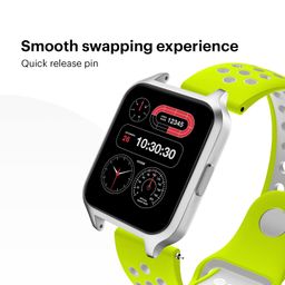 Noise Sports Edition Silicone Sport Strap for Noise ColorFit & NoiseFit (22mm) (Lightweight & Rugged, Yellow/Silver) image 5
