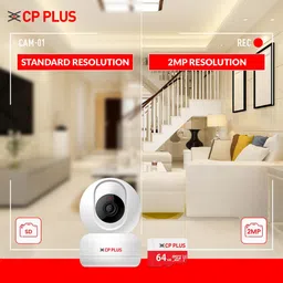 CP PLUS ezyKam Plus Full HD WiFi Dome CCTV Security Camera (Two Way Audio, CP-E26AM, White) image 4