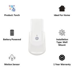 Juvo Wonderlite Battery Powered Smart Motion Sensor Torch (SW1007-WL, White) image 5