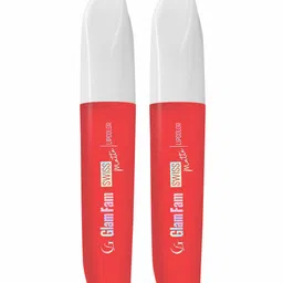 Glamfam Set Of 2 Swiss Matte Long Lasting Lipstick - 6 ml Each - Crimson Red 02-8