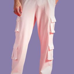 Mast & Harbour Men Pure Cotton Straight-Fit Mid-Rise Cargo Pant-image-31