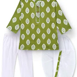 BAESD Boys Ethnic Motifs Printed Regular Kurta with Dhoti Pants-73