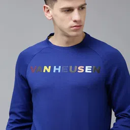Van Heusen Flex Men Brand Logo Print Knitted Sports Active Fit Sweatshirt-picture-11