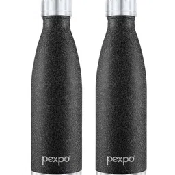 Pexpo Electro Black Set of 2 Pieces Stainless Steel Flask Water Bottles 500 ML Each-9