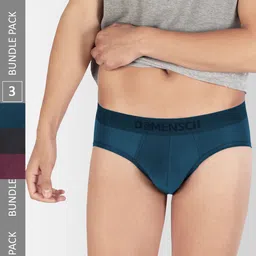 DAMENSCH Men Pack Of 3 Assorted Anti-Bacterial Anti-Odour Basic Briefs DAM-1-B-OPB-WB-PP-PACK-3-MIX-picture-2