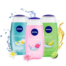 Nivea Set Of 3 Shower Gel - Water Lily & Oil + Lemon & Oil + Frangipani & Oil - 250ml Each-47