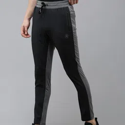 Van Heusen Flex Men Colourblocked Mid Rise Slim Fit Track Pants-image-52