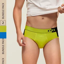 XYXX Men IntelliSoft Antimicrobial Micro Modal Pack of 2 Dualist Briefs XYBRF2PCKN160-28