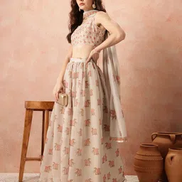 all about you Printed Ready to Wear Lehenga Set With Dupatta image 5