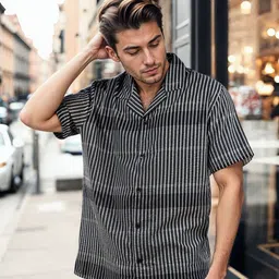 Celio Classic Checked Spread Collar Curved Cotton Boxy Casual Shirt-image-52